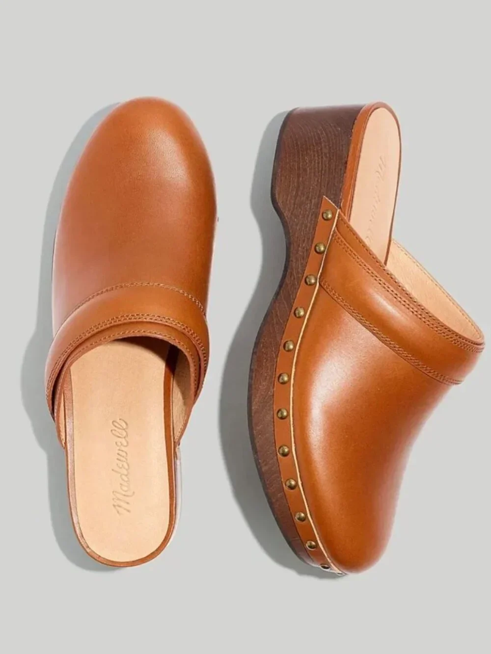 Madewell The Cecily Clog in Oiled Leather Size 6.5 - Picture 3 of 7